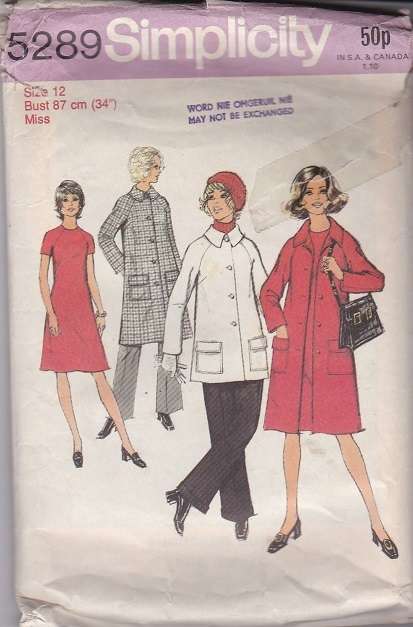 Simplicity  sewing  pattern no 5289 size 12