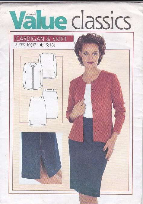 Value Classics Cardigan & Skirt Sizes 10-18 Sewing Pattern