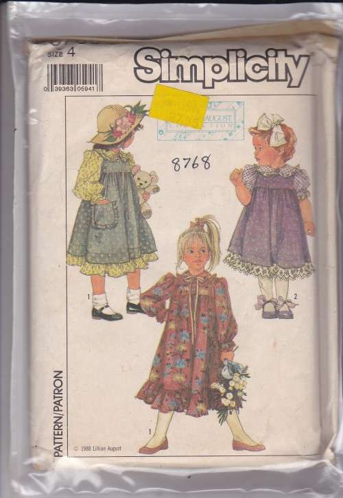 Simplicity sewing  pattern no 8768