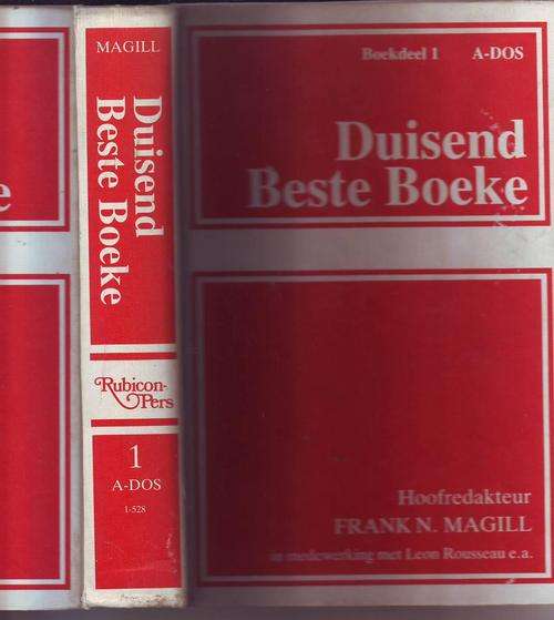 Duisend Beste Boeke Boekdeel 1tot 3 Hoofredakteur Frank N. Magill hardeband 528bladsye