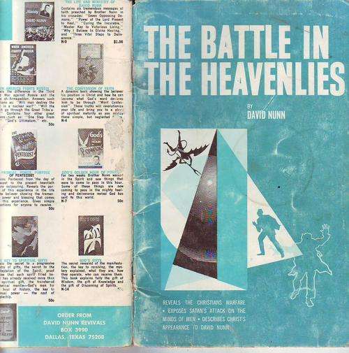The battle in the heavenlies by David Nunn paperback 40 pages (reveals the christians warefare)