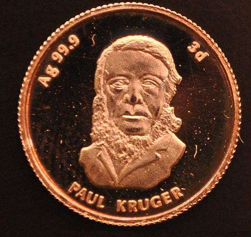 RSA silver (99.9%) commemorative Paul Kruger Tickey in mint capsule munted by Muntmark 1997