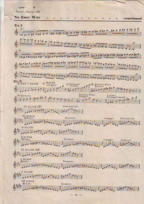 Rhythm:February 1938 pages 34-36 sheet music No Easy Way