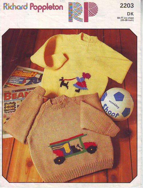 Vintage Richard Poppleton Leaflet/pattern (knitting) no 2203 Baby - toddler outfits