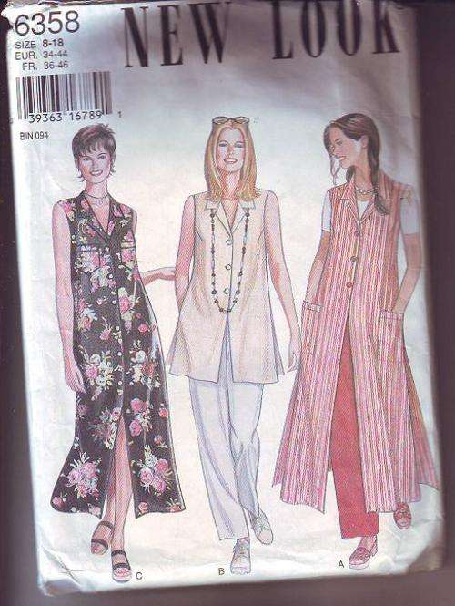 New Look  Pattern no 6358 eur. size 34-44 used pattern (pattern pieces not checked buy at own risk)