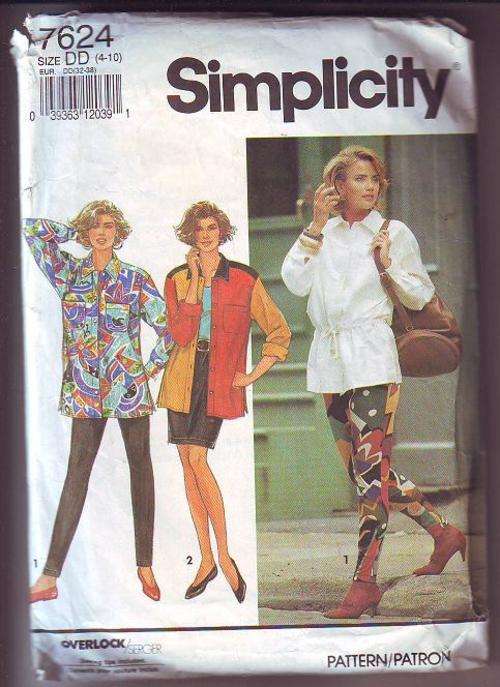 Simplicity sewing Pattern aprin no 7624  used pattern   size 32-38