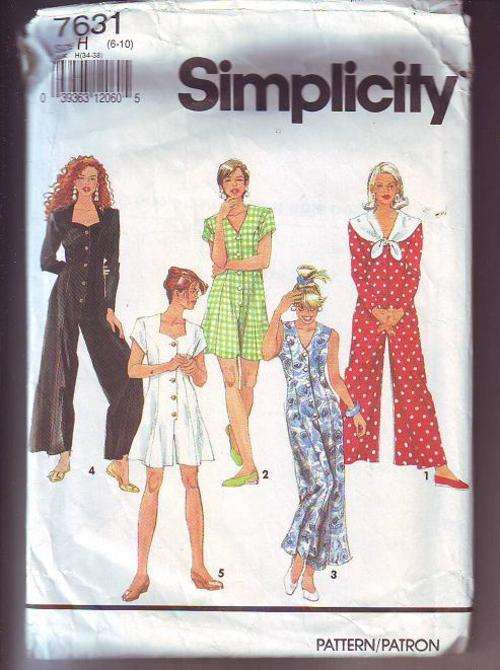 Simplicity sewing Pattern aprin no 7631  used pattern   size 32-38