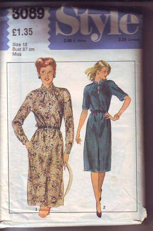 Style sewing Pattern  no 3089  used pattern   size 12