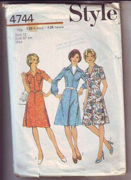 Style sewing Pattern  no 4744  used pattern   size 12