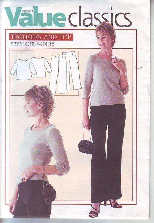 Value Classics sewing  Trousers & Top size 10(12,14,16,18)