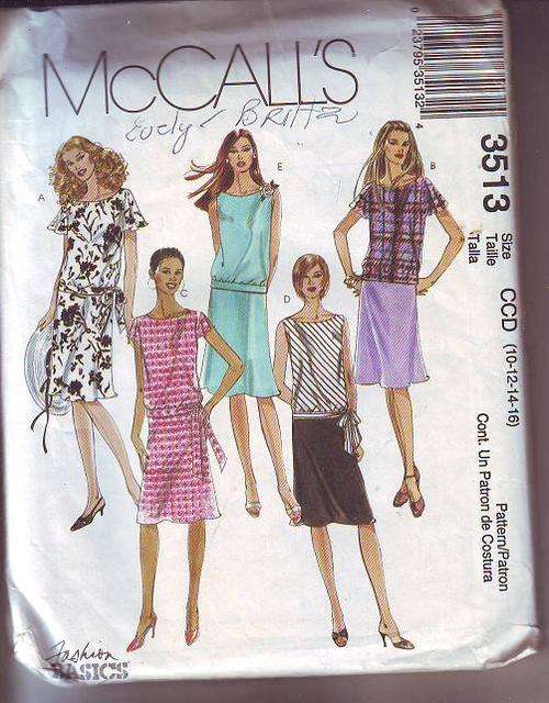 McCall s sewing  pattern no 3513  size 10-16