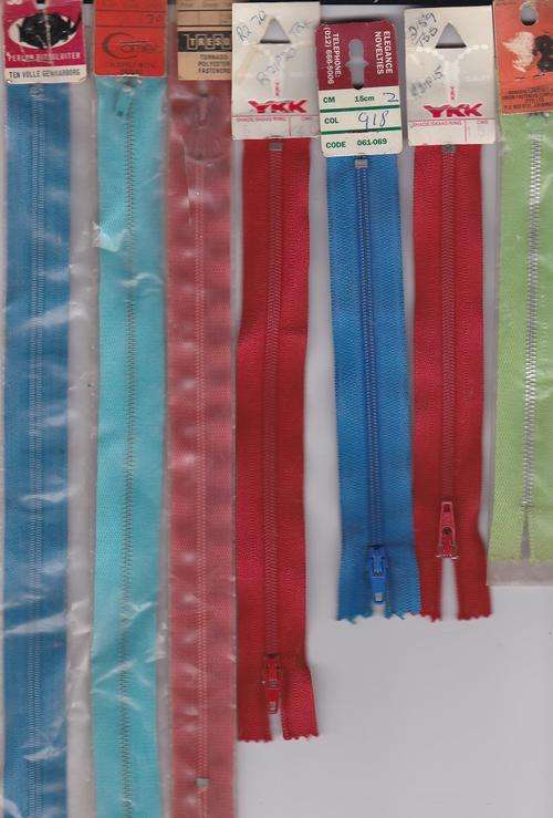 Metal Zips ,15,20,25 & 30cm x-stock closed down shop Multi-color as per scan