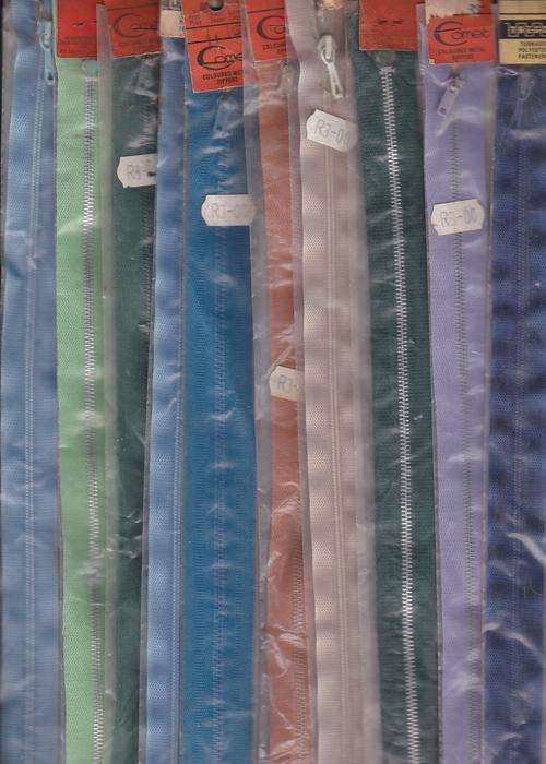 Metal Zips 35cm x-stock  closed down shop Multi-color as per scan , pack no8