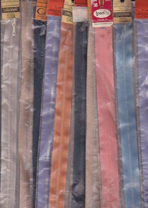 Metal Zips 50cm x-stock  closed down shop Multi-color as per scan , pack no 15