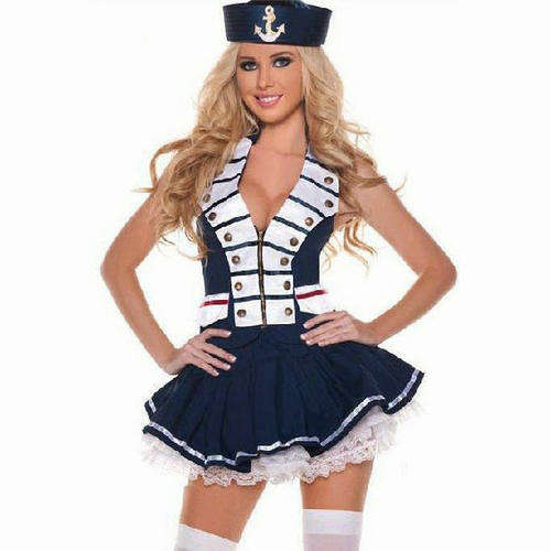 Sexy Sailor & Navy outfits  -ONE SIZE -Sailor Costume includes top, skirt and hat.