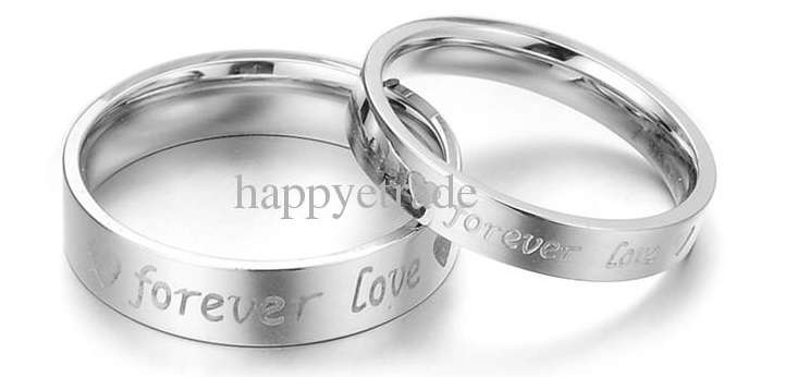 Titanium Stainless Steel Couples Ring Female ring 4mm width  size 7 only (see my other listings for