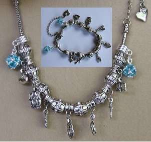 Armor of God European bracelet with CZ beads (pick your color and initial)
