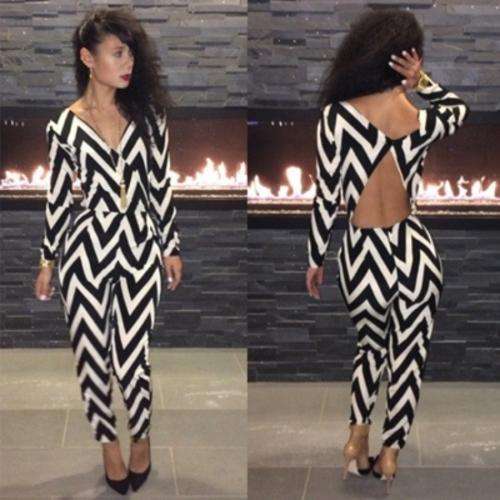 Long Sleeve Jumpsuit / playsuit / bodysuit - product code H-LB9263  =Size Large