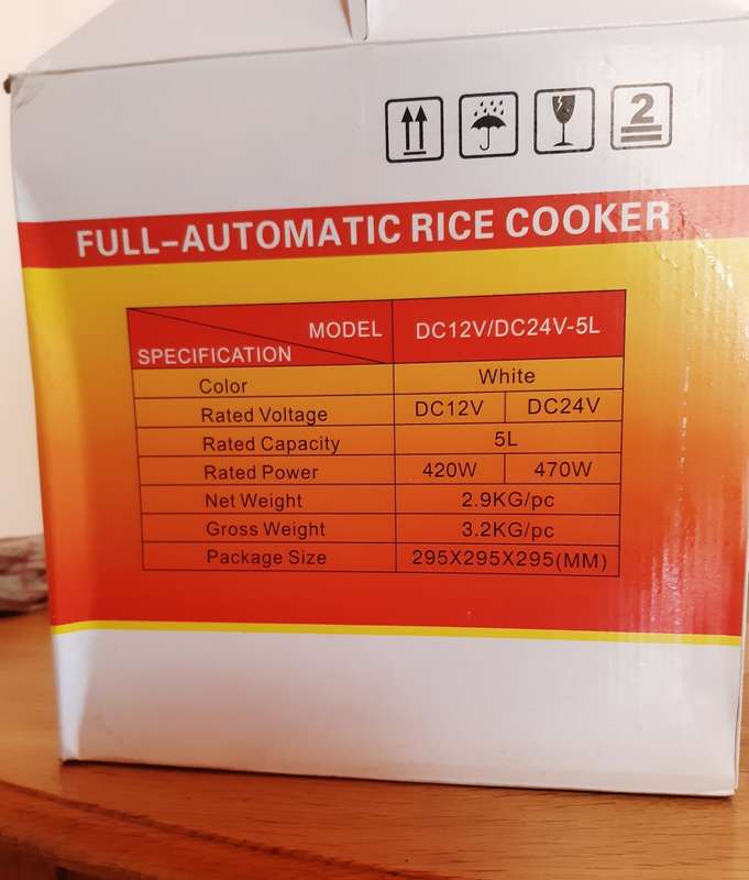 Multi-function cooking rice, stew, porridge, and soup 5Ltr 12V Battery Powered Rice Cooker