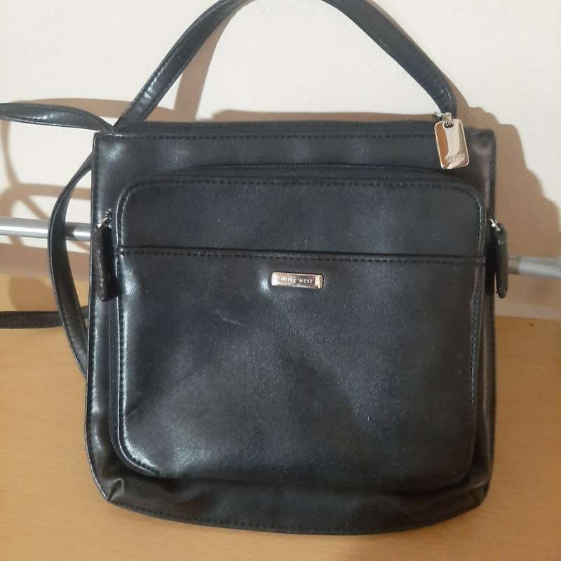 Used -Ladies Bag Combo Nine West Sling Bag, Kerastase Makeup Bag & Beautiful Black Formal Handbag