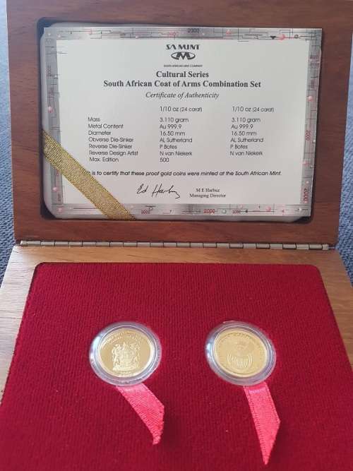 Cultural Series South African Coat of Arms Combination set 2000 1/10 number 06 out of 500 SA Mint