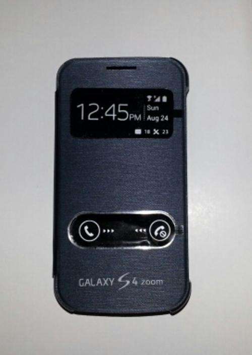 In Stock.... Samsung Galaxy S4 zoom, double S view cover with lens cap. Dark Blue.
