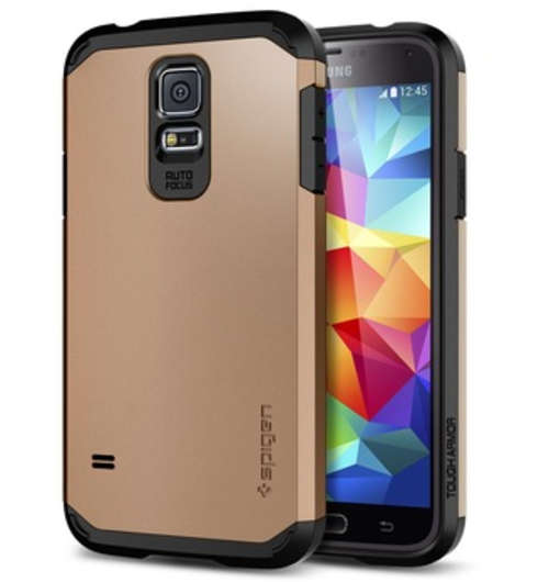 IN STOCK!!! for S5 Samsung galaxy Spigen cover. Gold