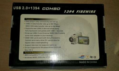 PCI 1394 firewire adaptor card for desktop