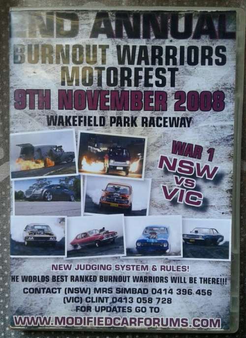 Burnout Warriors Motorvest - V8 Burnout Festival Dvd