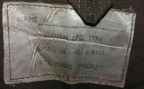 SADF browns bush jacket size Medium 1974