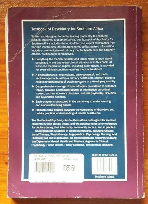 Textbook of Psychiatry for Southern Africa