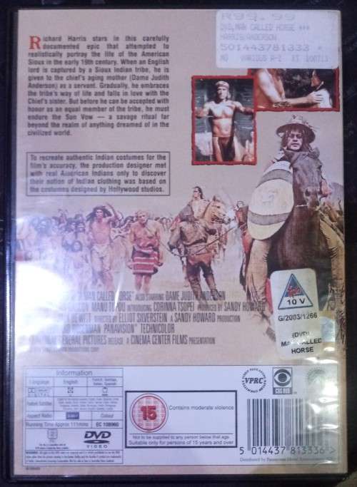 A Man Called Horse Richard Harris Dvd