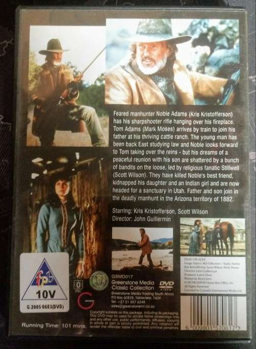 Dead or Alive Kris Kristofferson Dvd