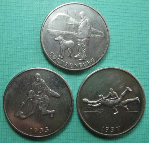 Doc. Danie Craven (Mr Rugby) Set of Three Medallions