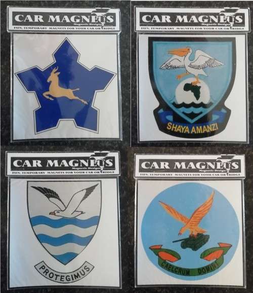 Crazy R1 Start Auction!   4 Military / SAW emblems - car magnets