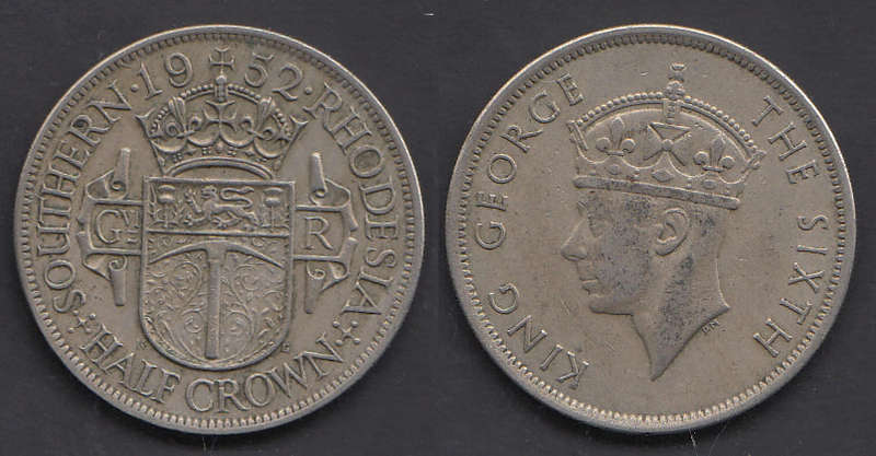 Crazy R1 Start! Southern Rhodesia, Half Crown of 1952