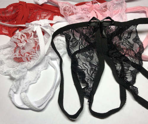 Sexy Lace Open Crotch T-Back (Body Weight 65 to 90 KG)