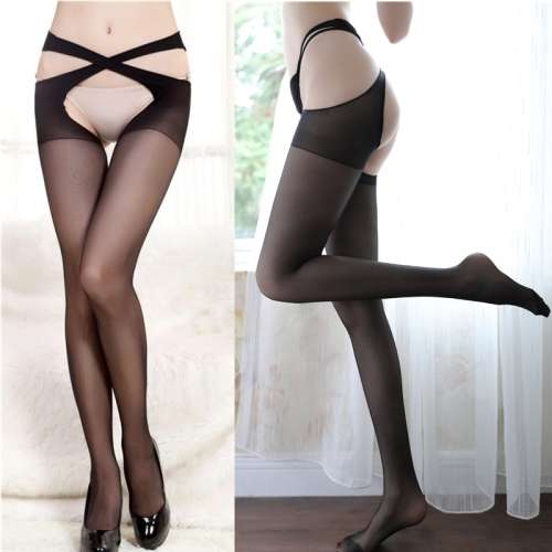 Sexy Crotch Opened Suspender Stockings