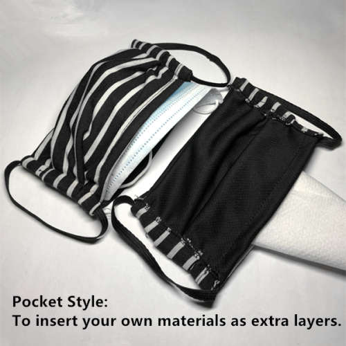 2-ply Water Resistance Cloth Masks- Pocket Style for 3rd Layer- Washable and Reusable- ON SALE