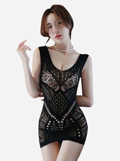 Sexy Tight Net Night Sheath Dress