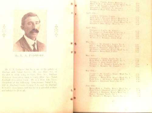 Durban Dist FOOTBALL ASOCIATION OFFICIAL FIXTURE LIST AND YEARBOOK 1925