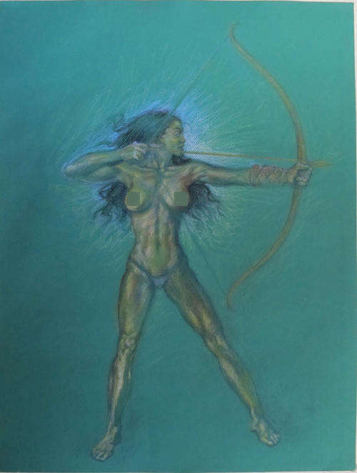 Amazon Archer drawing bow