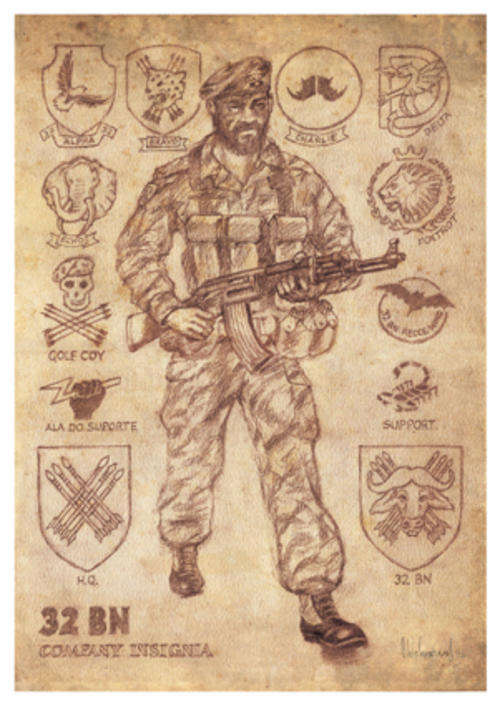 32 Battalion Company Insignia Sketch Print