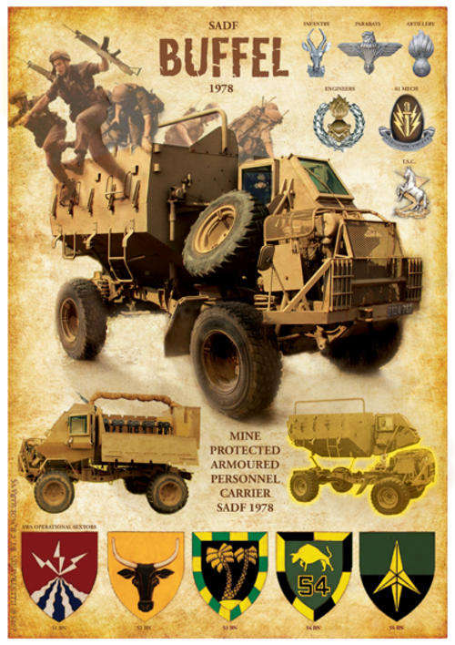 BUFFEL SADF 1978 Mine-Protected Vehicle Poster Print