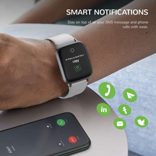 Letsfit - ID205S Smart Watch - Black Case with Grey Band
