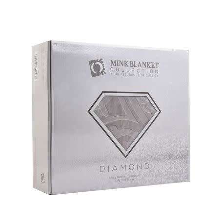 Sesli - Mink Diamond 1Ply Blanket  Queen Size - Grey
