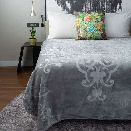 Sesli - Mink Diamond 1Ply Blanket  Queen Size - Grey