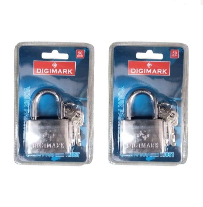 Digimark 50mm Padlock - 2 Pack