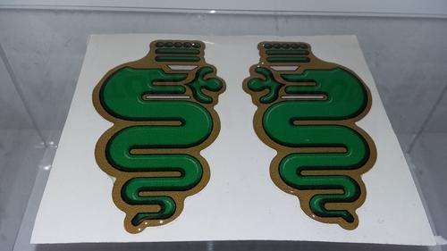 ALFA ROMEO GREEN BUBBLE STICKER - SERPANT * FREE SHIPPING IN SA *