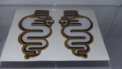 ALFA ROMEO WHITE BUBBLE STICKER - SERPANT * FREE SHIPPING IN SA *